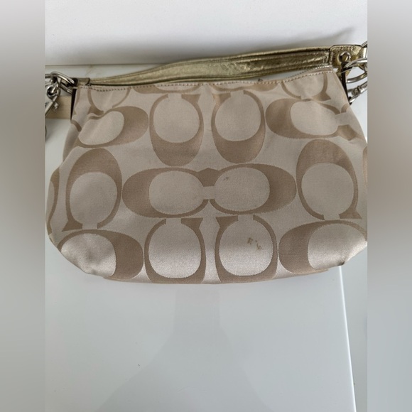 COACH Poppy Signature Satin Groovy two way Bag GOLD #13833 2009 - Picture 13 of 17